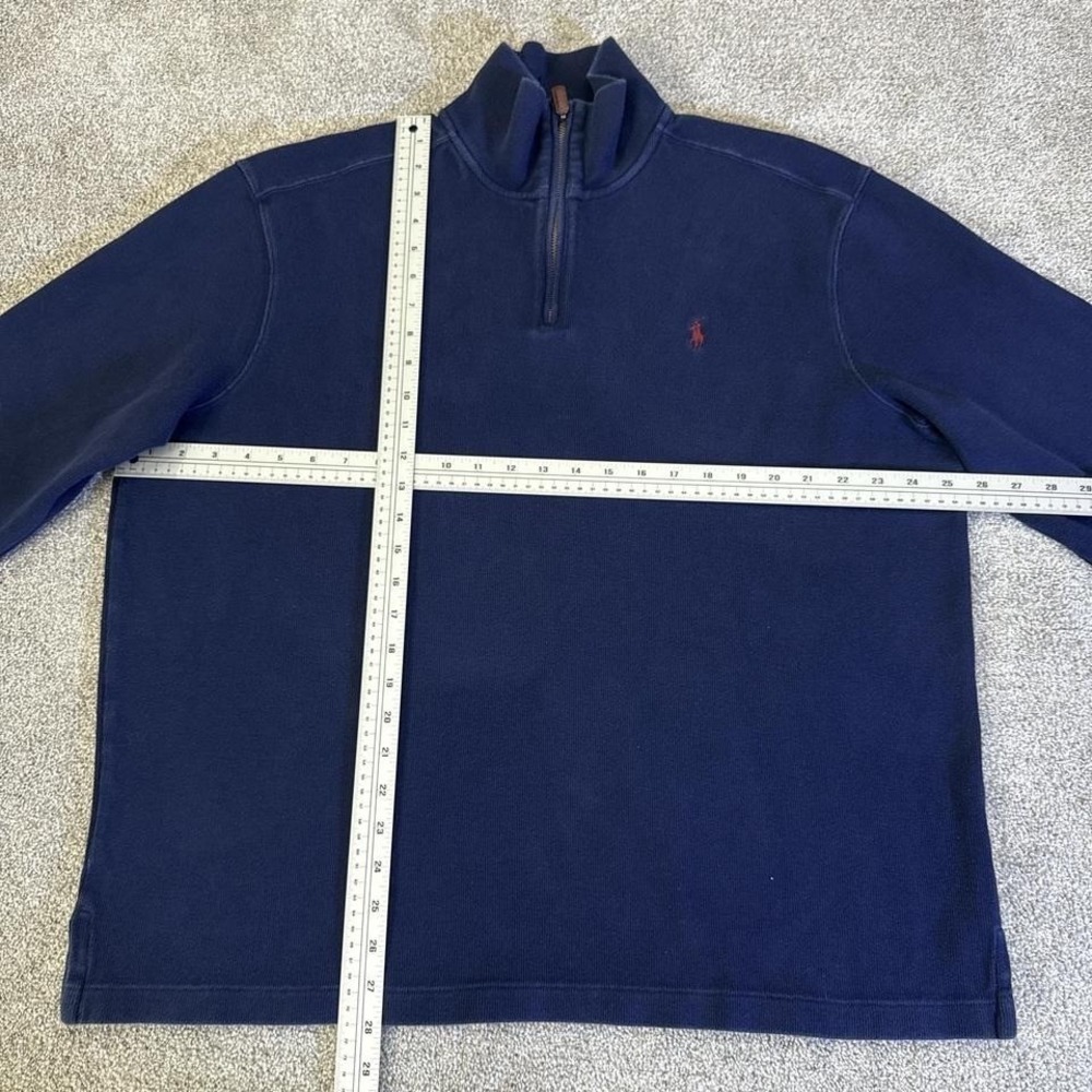 Vintage Polo Ralph Lauren 1/4 Zip Sweater Red Embroidered Logo XL - Picture 5 of 7